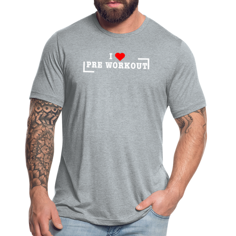 I Heart Pre Workout T-Shirt | Premium Tri Blend - heather grey