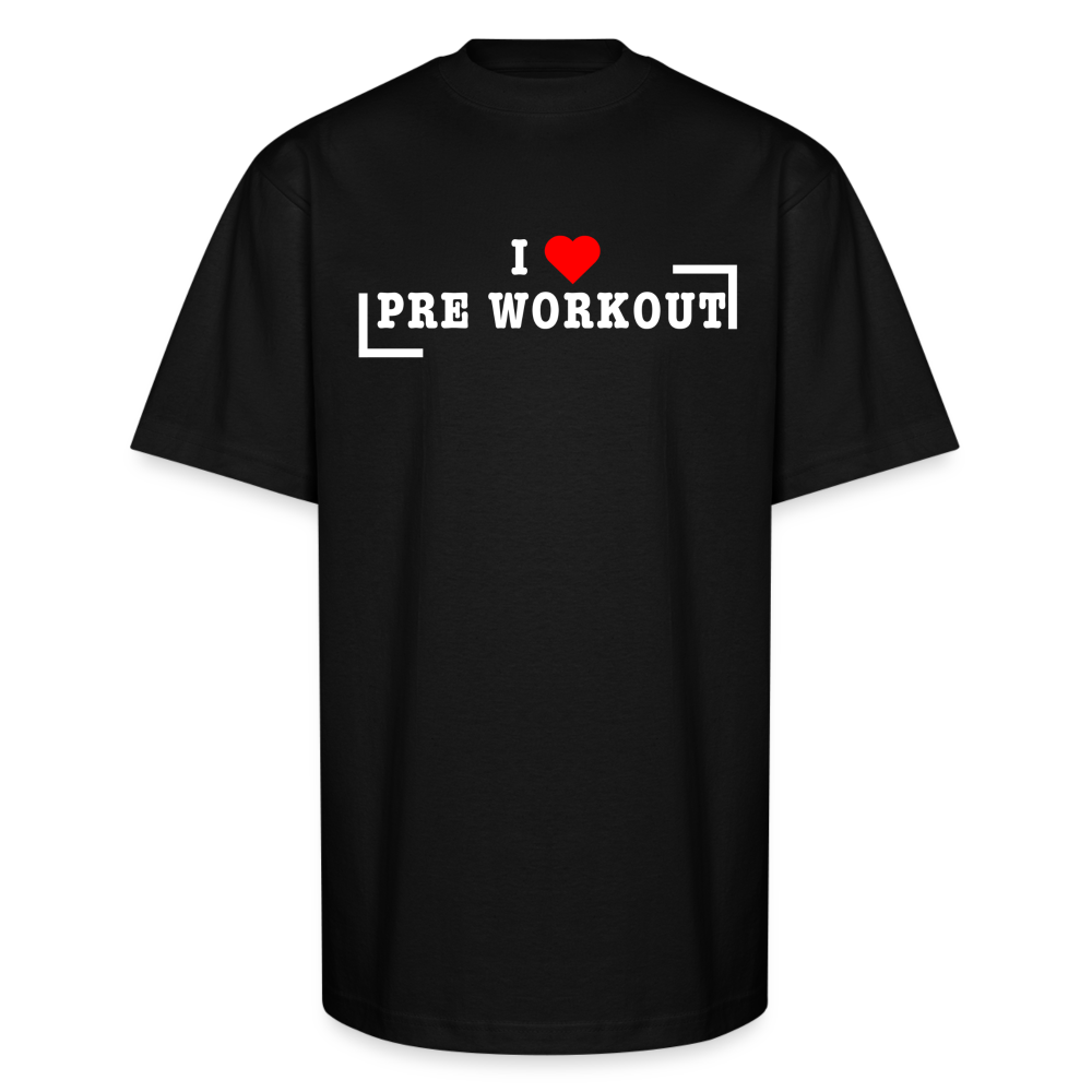 I Heart Pre Workout T-Shirt | Oversized Heavyweight - black