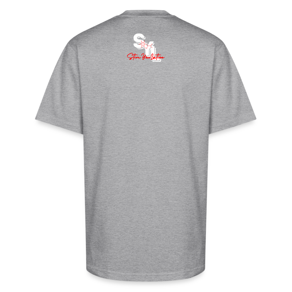 I Heart Pre Workout T-Shirt | Oversized Heavyweight - heather gray