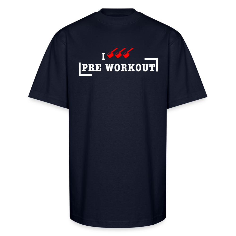 I Triple Scoop Pre Workout T-Shirt | Oversized Heavyweight - navy